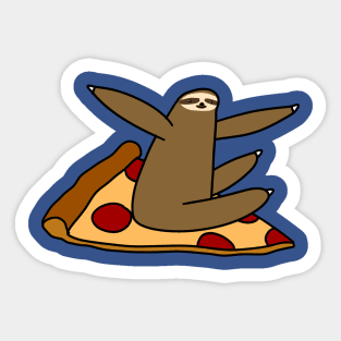 Sloth Riding a Pizza Sticker